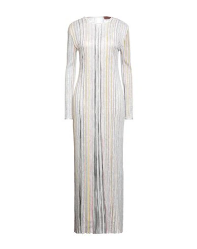 Missoni Woman Maxi Dress White Size 10 Silk, Elastane