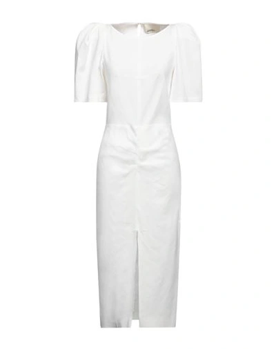Isabel Marant Woman Midi Dress White Size 2 Hemp, Viscose, Elastane