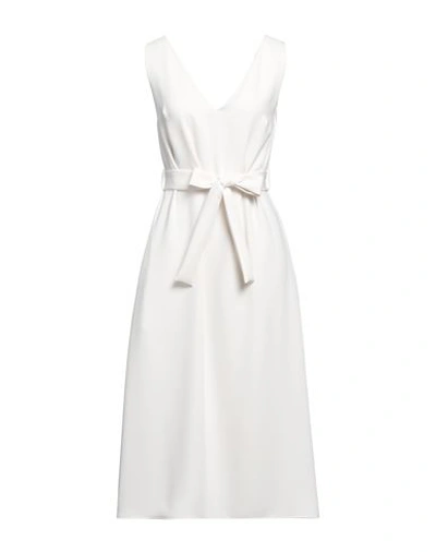 P.a.r.o.s.h P. A.r. O.s. H. Woman Midi Dress Off White Size S Polyester In Off White