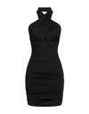Pinko Woman Mini Dress Black Size M Polyamide, Elastane