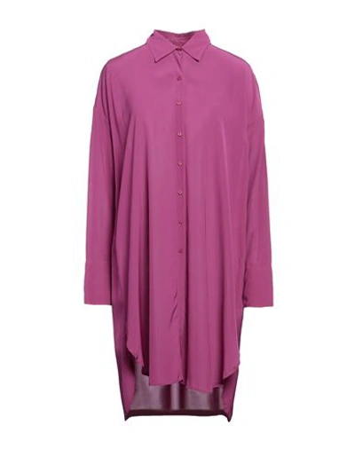 Fisico Cristina Ferrari Fisico Woman Mini Dress Mauve Size L Viscose In Purple