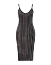 Missoni Woman Midi Dress Black Size 10 Viscose, Polyamide, Polyester, Cupro
