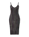 Missoni Woman Midi Dress Black Size 8 Viscose, Polyamide, Polyester, Cupro