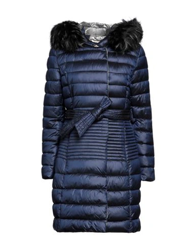 Toy G. Woman Down Jacket Blue Size L Polyester In Blue