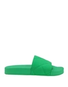 Bottega Veneta Intrecciato Logo-embossed Slides In Green