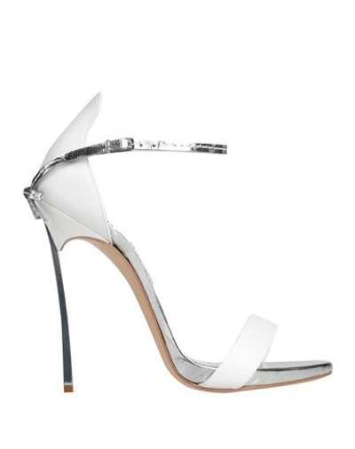 Casadei Woman Sandals White Size 7 Soft Leather