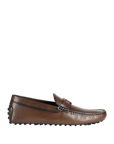 Tod's Man Loafers Brown Size 6 Calfskin