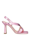 Sergio Cimadamore Woman Sandals Pastel Pink Size 9 Soft Leather