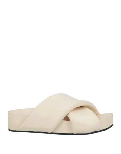 JIL SANDER JIL SANDER WOMAN SANDALS BLUSH SIZE 7 SOFT LEATHER