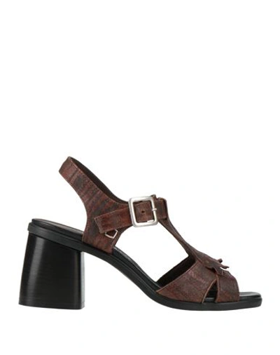 Collection Privèe Collection Privēe? Woman Sandals Brown Size 7 Leather