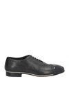 ATTIMONELLI'S ATTIMONELLI'S MAN LACE-UP SHOES BLACK SIZE 8 LEATHER