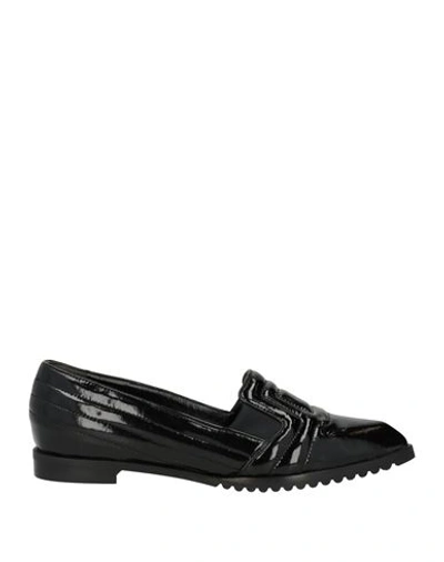 Baldinini Woman Loafers Black Size 5.5 Leather