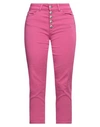 Dondup Woman Jeans Fuchsia Size 26 Cotton, Elastomultiester, Elastane In Pink