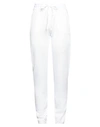Deha Woman Pants White Size L Cotton, Acetate, Polyamide