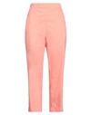 Liviana Conti Woman Pants Salmon Pink Size 8 Cotton, Polyamide, Elastane