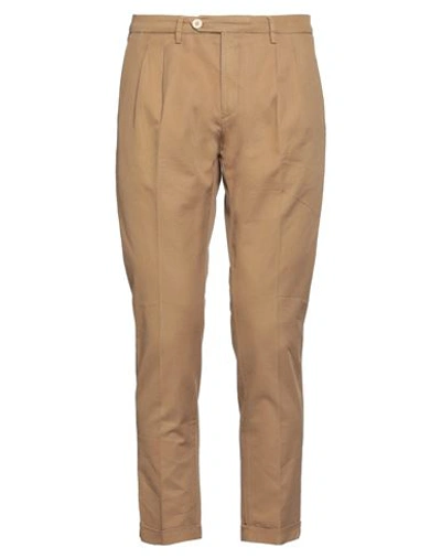 Yan Simmon Man Pants Sand Size 38 Cotton, Linen, Elastane In Beige