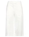 Emme By Marella Woman Pants Ivory Size 4 Cotton, Elastane In White