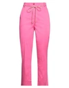 Patrizia Pepe Woman Pants Fuchsia Size 10 Cotton, Polyamide, Elastane In Pink