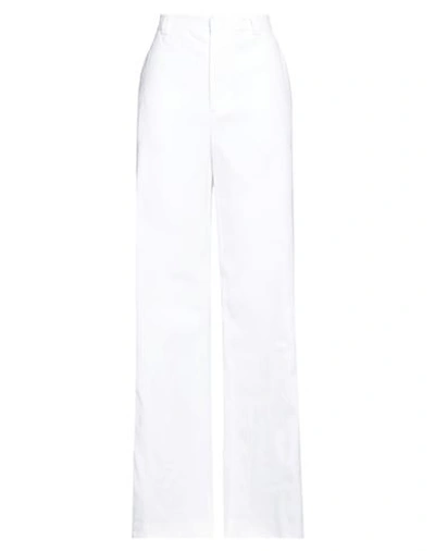 Red Valentino Woman Pants White Size 6 Linen, Cotton, Elastane