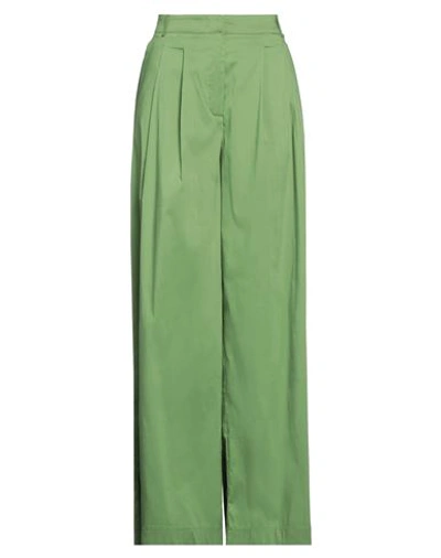 Jijil Woman Pants Green Size 8 Cotton, Polyamide, Elastane