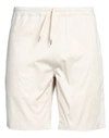 Sandro Man Shorts & Bermuda Shorts Beige Size 34 Cotton, Lyocell, Elastane