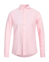 Drumohr Man Shirt Pink Size M Linen