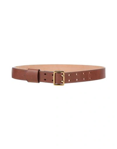 Chloé Woman Belt Brown Size M Calfskin, Brass