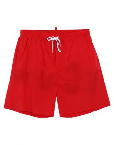 Dsquared2 Man Swim Trunks Red Size 38 Polyamide, Elastane