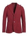 L.b.m 1911 L. B.m. 1911 Man Blazer Brick Red Size 40 Cotton