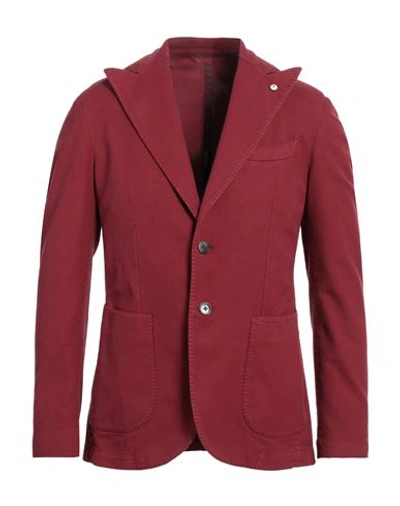 L.b.m 1911 L. B.m. 1911 Man Blazer Brick Red Size 40 Cotton