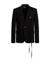 ANN DEMEULEMEESTER ANN DEMEULEMEESTER MAN BLAZER BLACK SIZE 40 COTTON