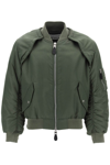 Alexander Mcqueen Alexander Mc Queen Convertible Khaki Nylon Bomber Jacket In Yellow