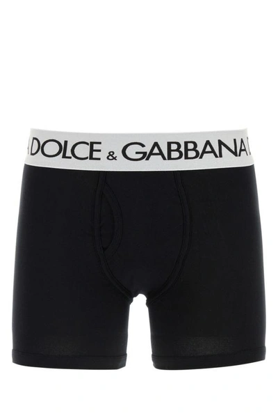 Dolce & Gabbana Man Black Stretch Cotton Boxer