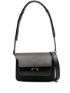 Marni Black Saffiano Leather Shoulder Bag In Black