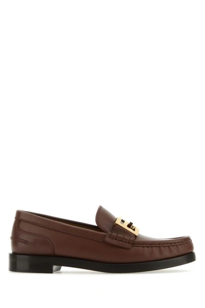 Fendi Woman Mocassino In Brown