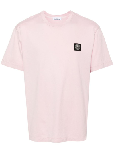 Stone Island T-shirt Clothing In Pink & Purple