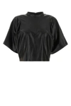 Isabel Marant Étoile Isabel Marant Etoile Black Synthetic Leather Brooky T Shirt In Black