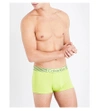 Calvin Klein Iron Strength Low-rise Stretch Trunks In Bright Lime