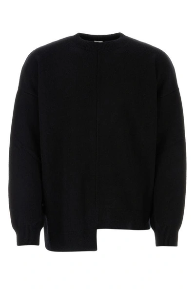 Loewe Wool-blend Asymmetric Sweater In Black