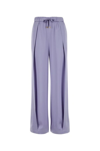 Loewe Woman Lilac Satin Pyjama Pant In Purple
