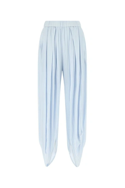 Loewe Woman Pastel Light-blue Viscose Pant