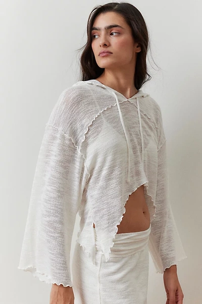 Out From Under Belle Hoodie Sweatshirt In Ivory, Women's At Urban Outfitters