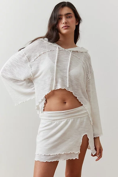 Out From Under Belle Mini Skirt In Ivory, Women's At Urban Outfitters