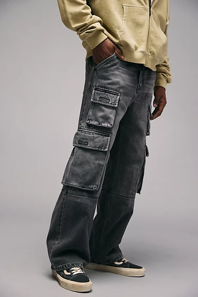 Bdg Baggy Skate Quad Cargo Jean In Charcoal, Men's At Urban Outfitters