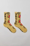 URBAN OUTFITTERS BASQUIAT CHEESE POPCORN CREW SOCK IN YELLOW, MEN'S AT URBAN OUTFITTERS