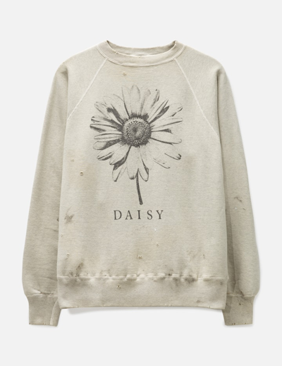 Saint Michael Daisy Peace Sweatshirt In Grey