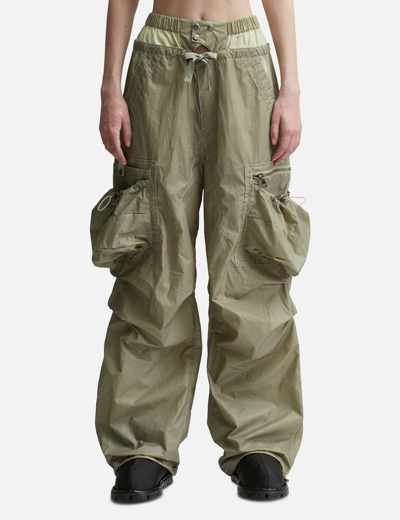 Andersson Bell Balloon Pocket Parachute Pants In Yellow