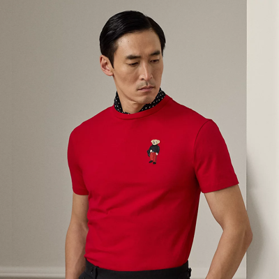 Ralph Lauren Purple Label Men's Lunar New Year Polo Bear T-shirt In Classic Red