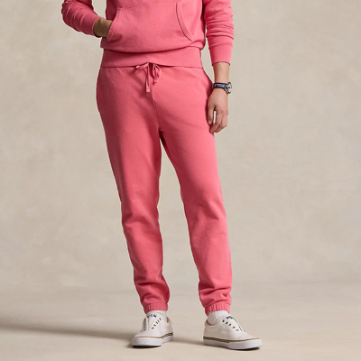 Ralph Lauren Loopback Fleece Sweatpant In Pale Red