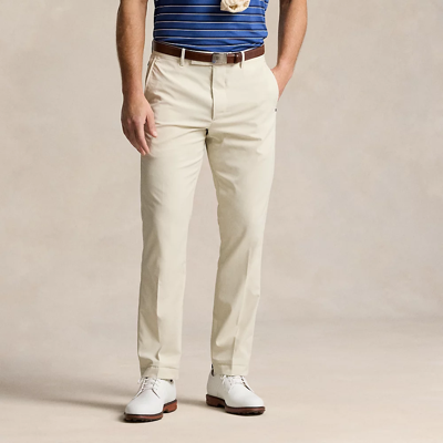 Rlx Golf Tailored Fit Performance Twill Pant In Basic Sand